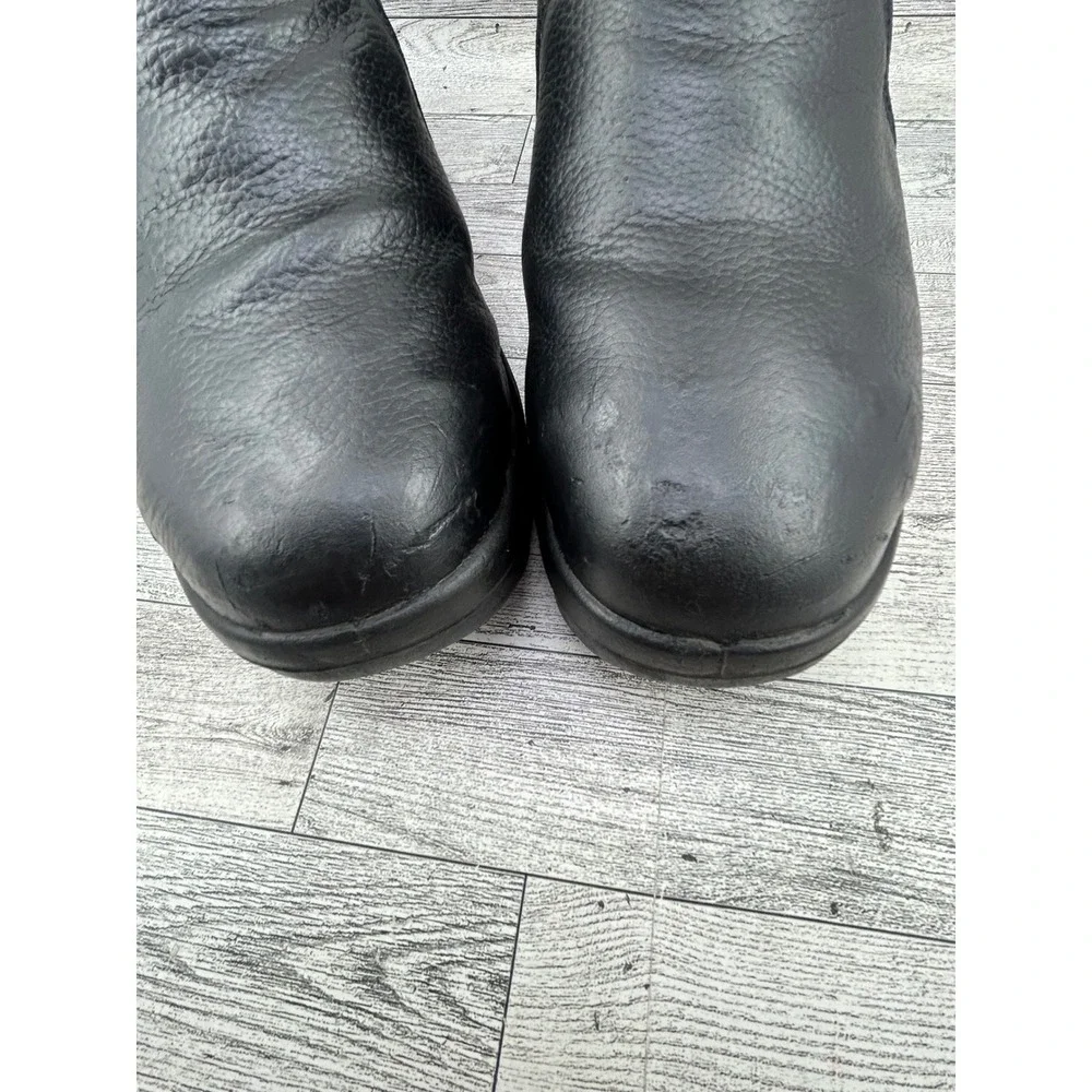 Florsheim MT75 Black Leather Steel Toe Work Boots Men Sz 11 3E EH Slip Resistant